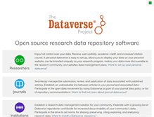 Tablet Screenshot of dataverse.org